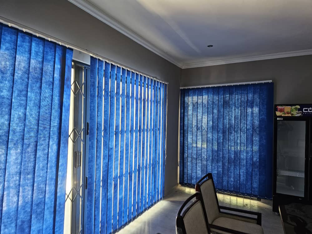 Bank of Zambia blinds installation — site view